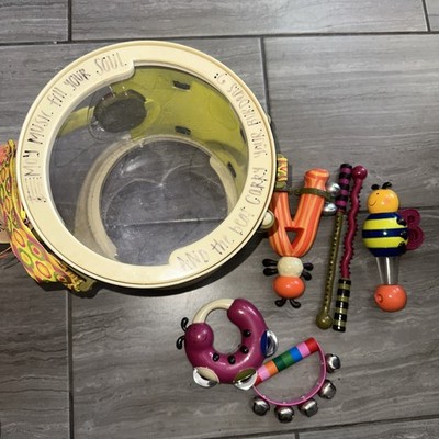B Battat Kids Toddler Music Toy Set Drum Band Parum Pum Pum Instruments Bells