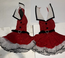 Weissman Designs for Dance Red Girls Costumes Jazz/Tap -- SET OF 2, CHILD MEDIUM