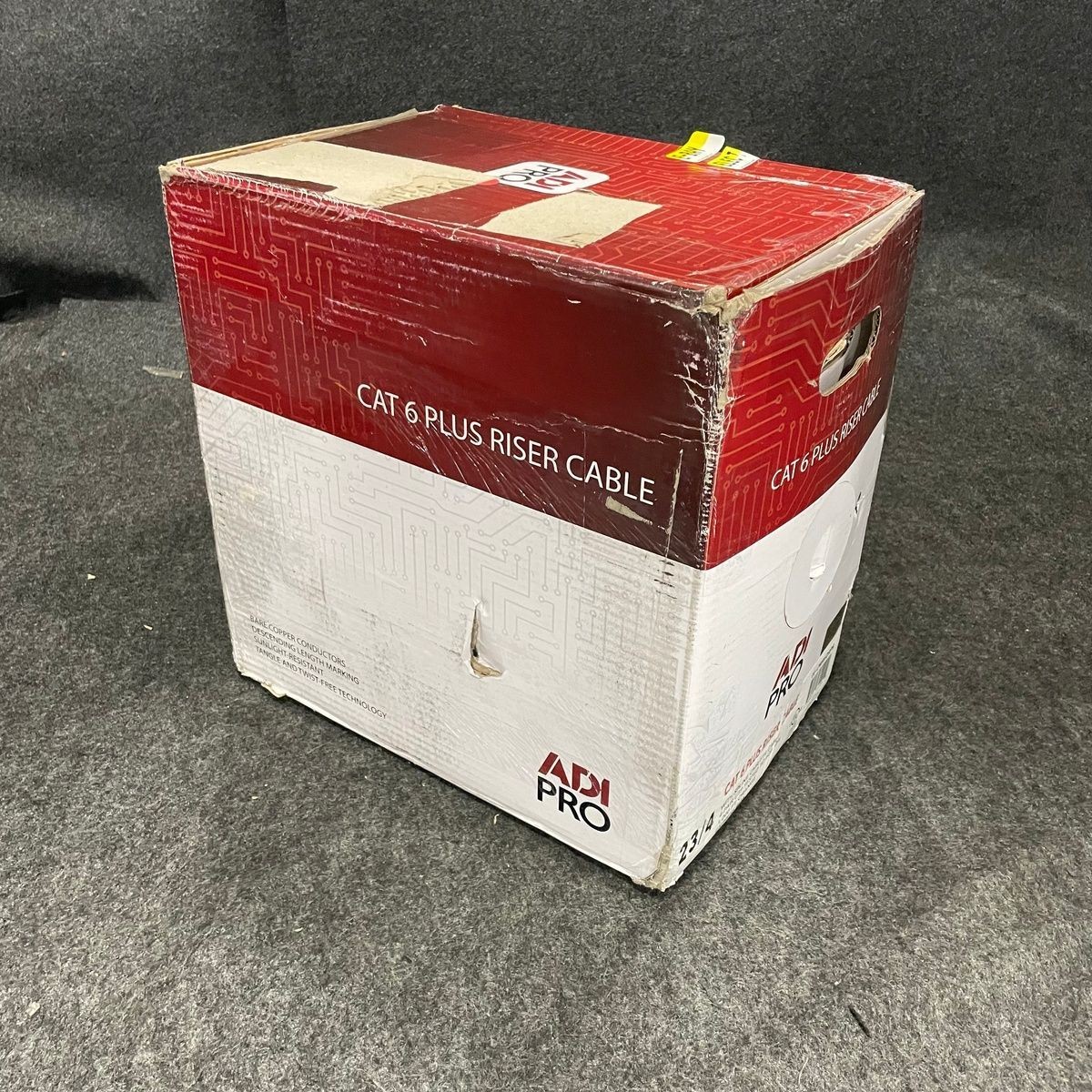 ADI PRO 1000 ft 23/4 Solid CAT 6 Plus Riser Cable, Orange 0E-CMR6ORPR*