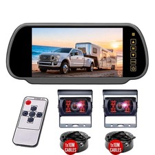 7'' Monitor 2x Backup Camera System Back Reverse Night Vision For Truck RV Suv