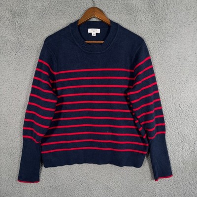 La Ligne X Target Sweater Women 1X Blue Red Stripe Cashmere