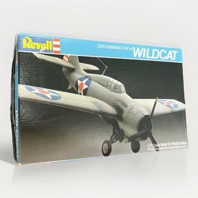 Vintage Revell Grumman F4F-4 Wildcat Airplane Model Kit #4120
