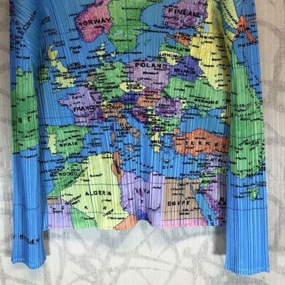 極美品◎PLEATS PLEASE プリーツプリーズ イッセイミヤケ PP23-JT607 World Map Ocean 世界地図 ワンピース マルチ 3 日本製 正規品 s-l400.jpg