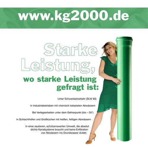 KG-2000 Rohr DN 200 x 500 mm Abwasserrohr Abflussrohr Kanalrohr grün - Bild 8 von 8
