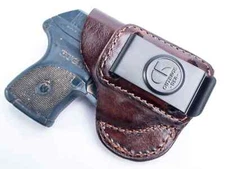 Ruger LCP w/ Crimson Trace | Full Grain Leather IWB Conceal Carry Inside Holster