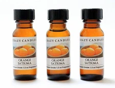3 Orange Satsuma 1/2oz Premium Grade Scented Fragrance Oil Crazy Candles