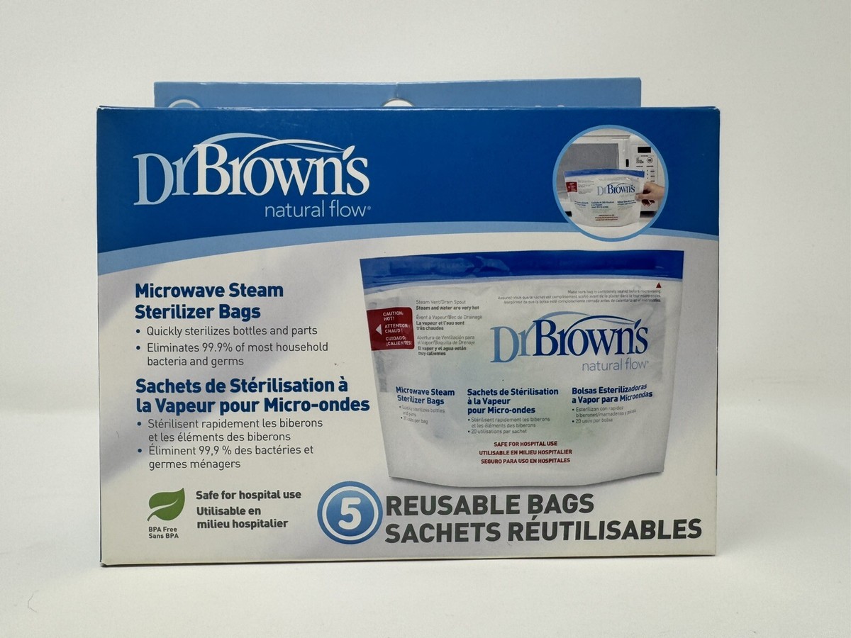 Brown's Microwave Steam Sterilizer Bags for Baby Bottles