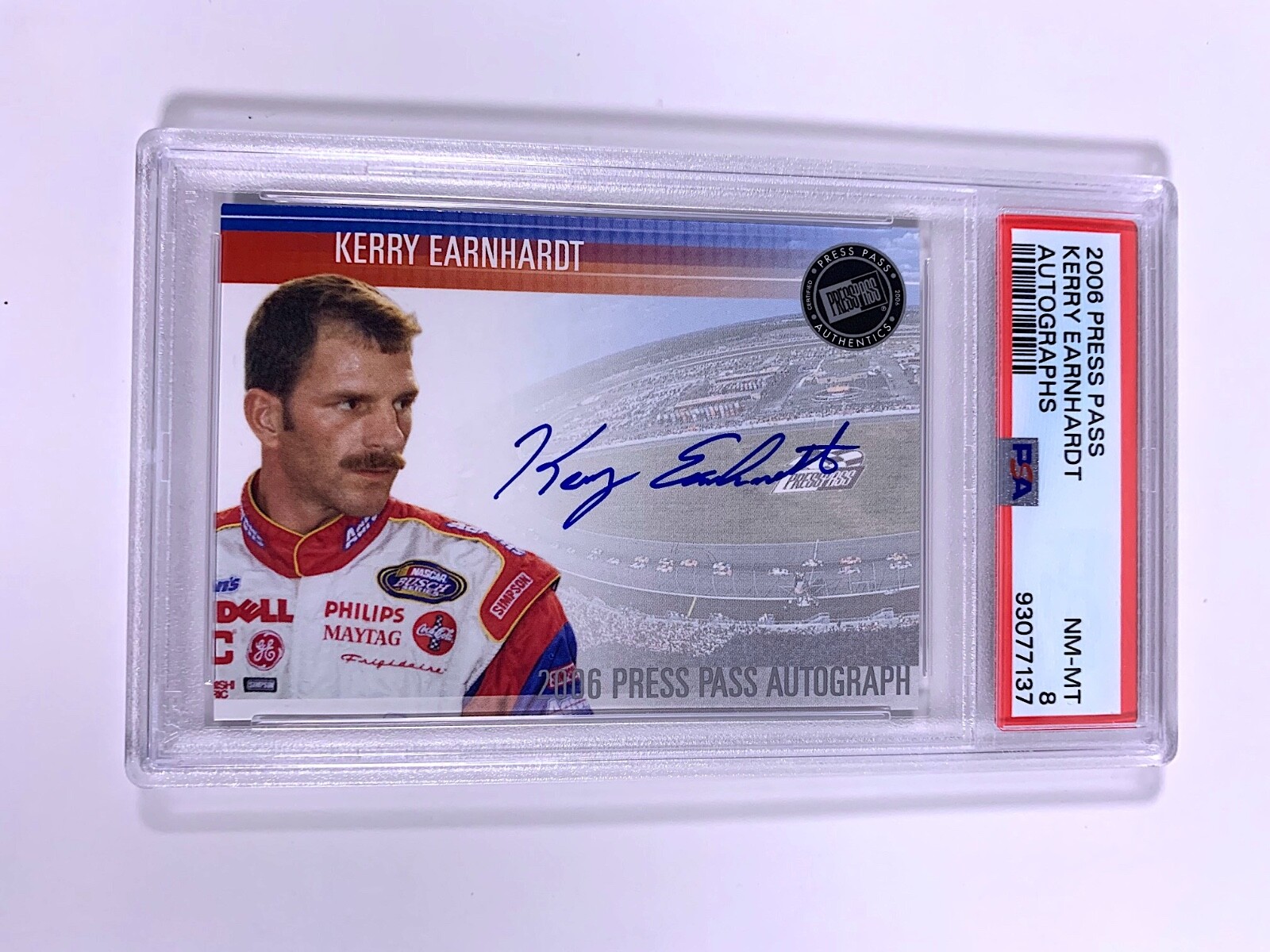 2006 Press Pass Autographs Kerry Earnhardt - PSA: NM-MT 8 NASCAR Card