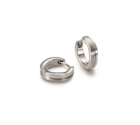 Boccia Unisex Schmuck Ohrstecker Creole 0563-01 Reintitan 3 Mm Ø 13Mm