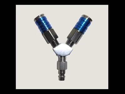 Hookah Diving 2 diver Air "Y" with safety clips USA seller Gator Gill LLC