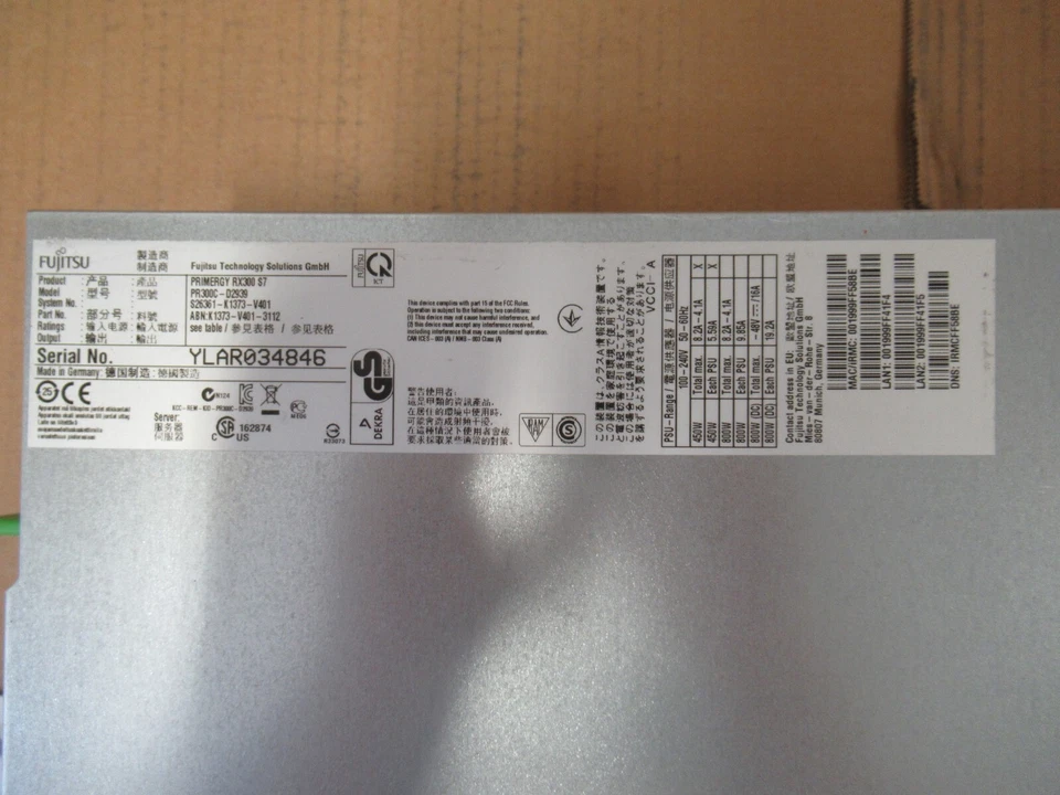 Fujitsu Primergy RX300 S7 2x 8C Intel E5-2670 2.60GHz 192GB Ram 2U Server - Image 3 of 4