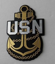 US Navy USN Anchor Fridge Magnet - Made in the USA 3 x 2 inches