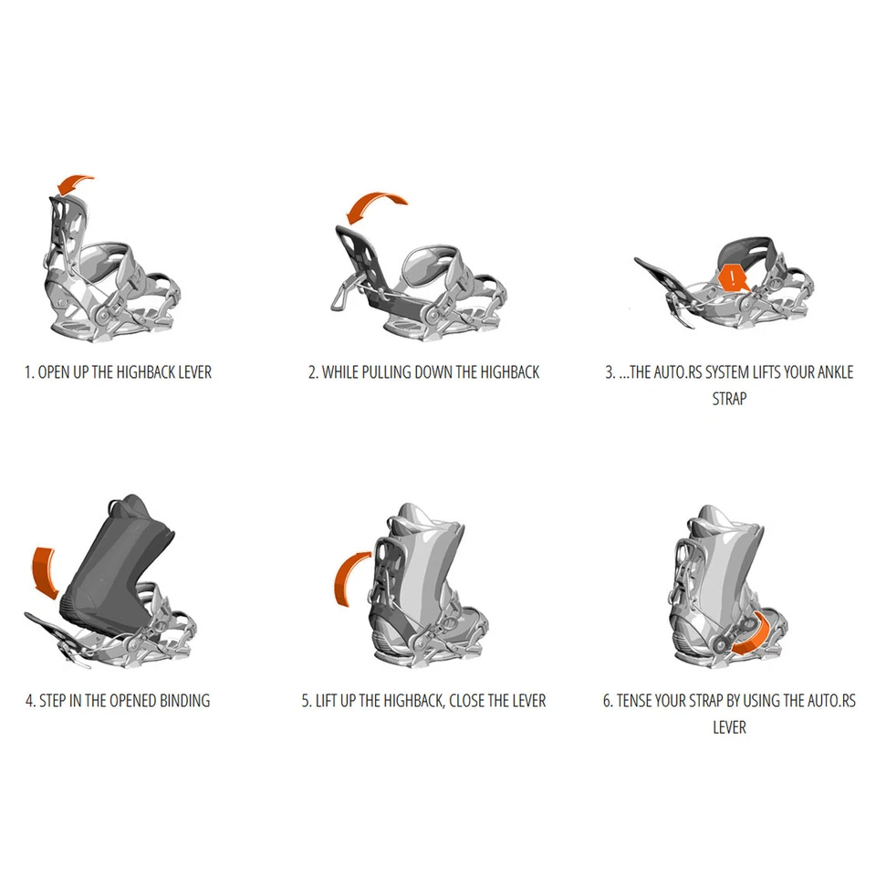 SP FASTEC 360 Snowboard Bindung Rage StepIn Größe XL für Boots 44-47 schwarz NEU - Bild 2 von 3