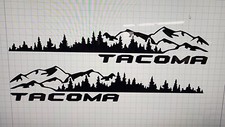 Compatible With Toyota Tacoma Side Mountains Text Graphics Vinyl Decals Logos