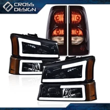 Fits For 2003-07 SilveradoLED DRL Amber Signal Headlight + Tail Light