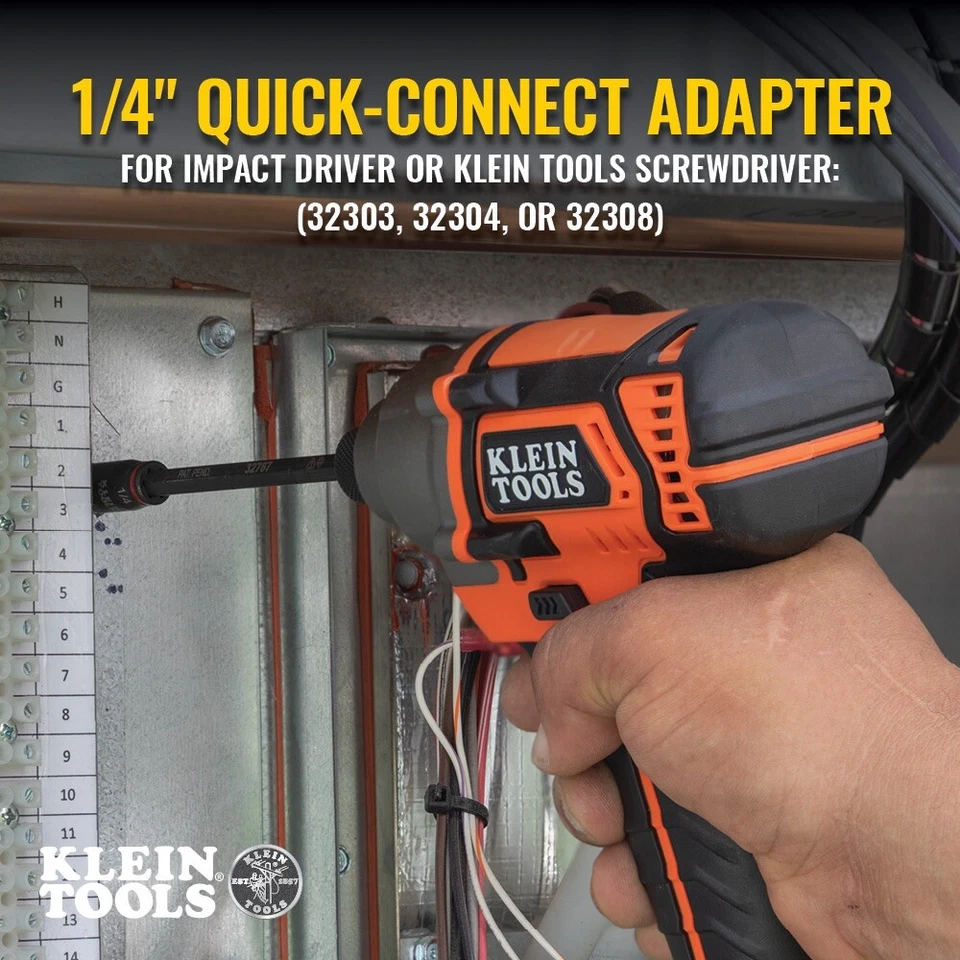 🆕 Klein Tools 7-in-1 Impact Flip Socket Set 5" Center Bit W/6 Hex Sizes 32933G - Image 4 of 4