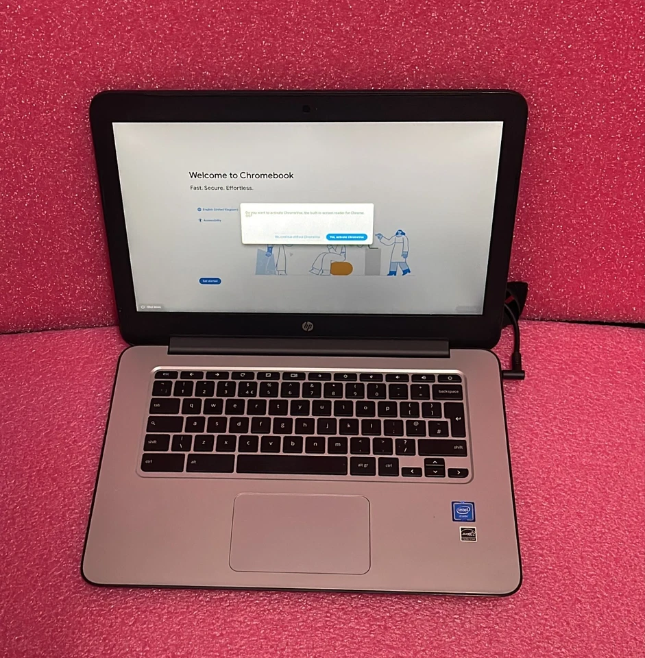 HP Chromebook 14 G4 - Celeron Quad Core 1.83GHz - 4GB RAM - 14" - 32 GB SSD UK - Image 2 of 4