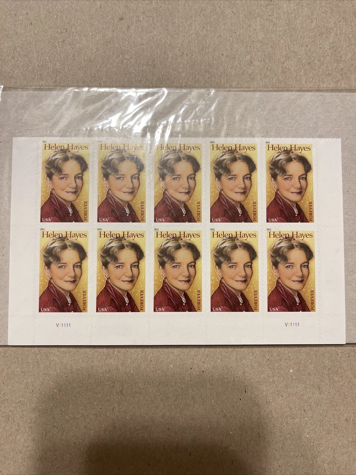 2011 #4525 HELEN HAYES PLATE BLOCK /PANE of 10 FOREVER STAMPS  MNH USPS SEALED - Image 3 of 4