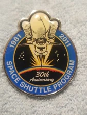 30th Anniversary  Space Shuttle Program 1981 2011  NASA  read back of pin.. cool