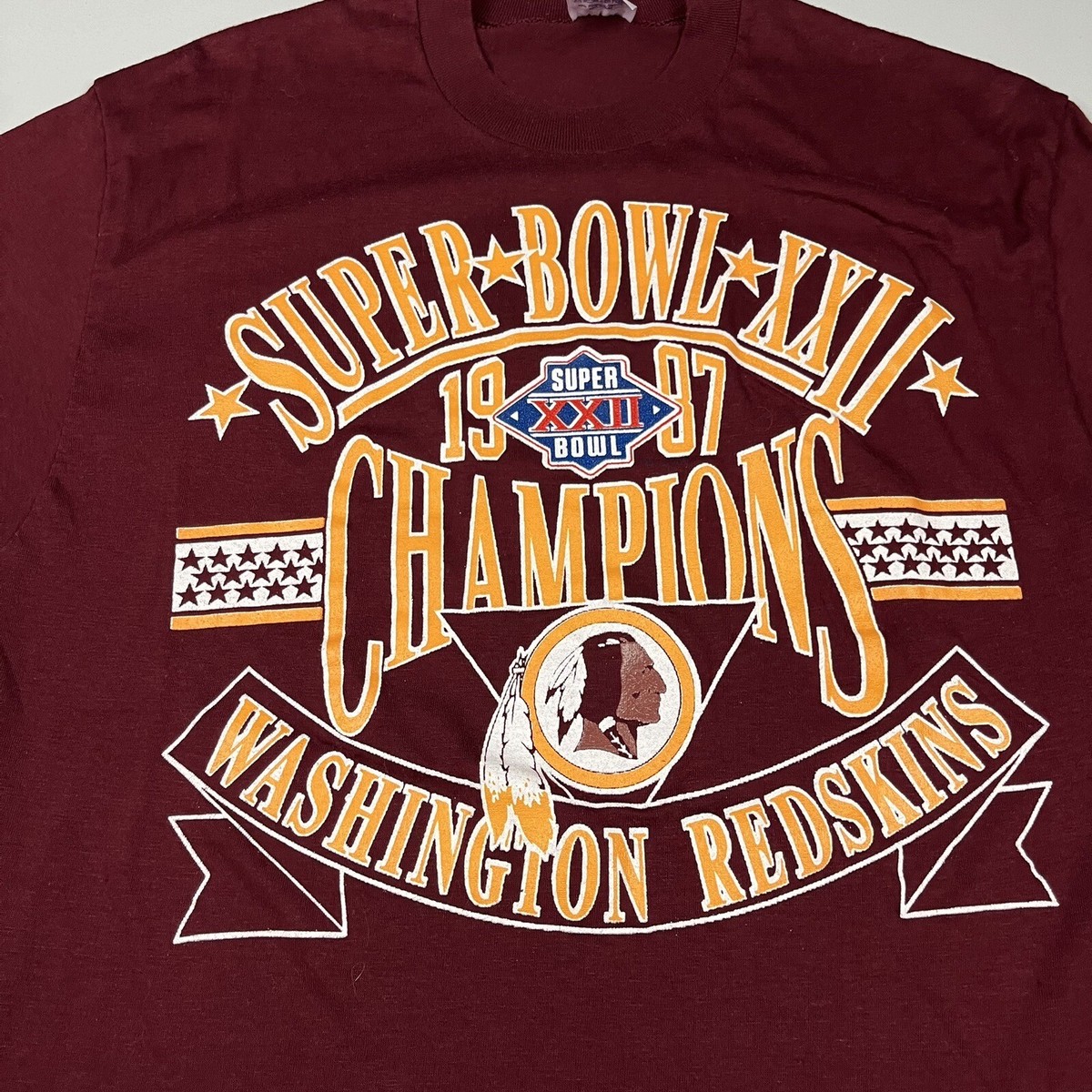 Vintage 80s Washington Redskins Super Bowl Champions Graphic
