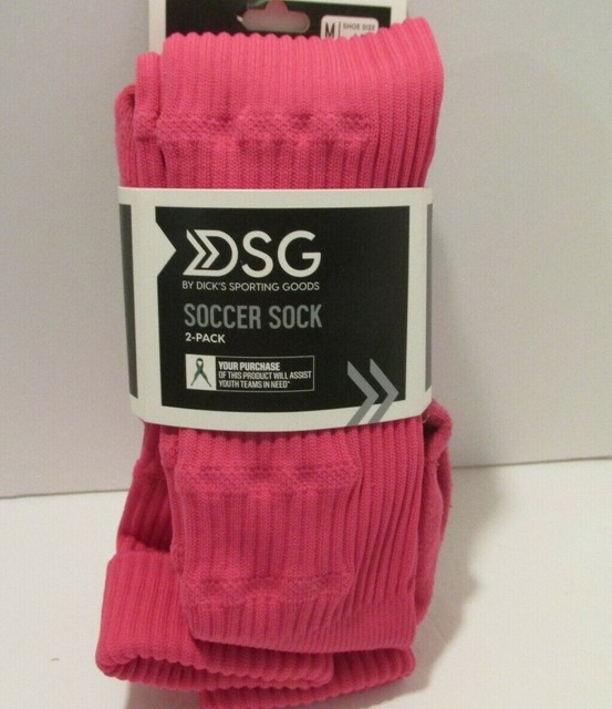 2 pair Girls Soccer Socks Dick Sporting Goods Medium Shoe size 48 Pink