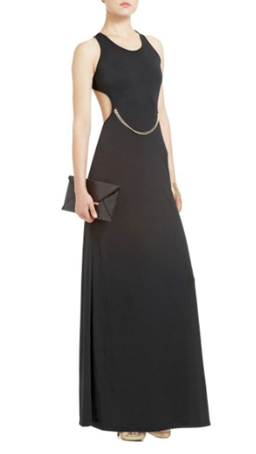 racerback jersey maxi dress $298 BCBG BLACK 