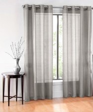 1 SINGLE PC VOILE SHEER WINDOW DRESSING CURTAIN GROMMET PANEL TREATMENT DRAPE