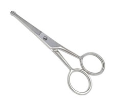 PROBE SAFETY SCISSORS FOR NOSE EAR MUSTACHE BABY CRAFT HOBBY PET HAIRDRESSING