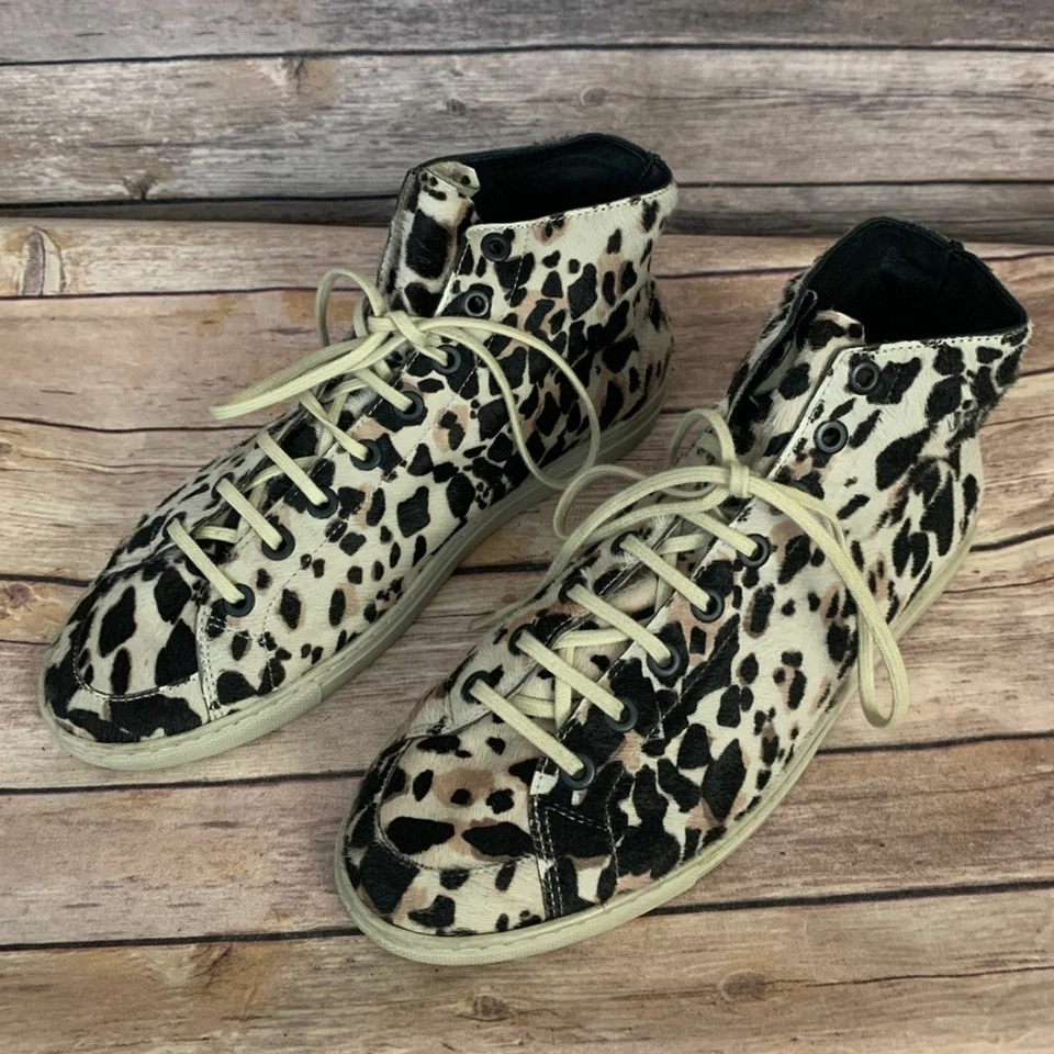 Zapatillas altas de piel de becerro con estampado animal Burberry raras (talla: 7,5) 37,5 EUR Foto 2 de 4