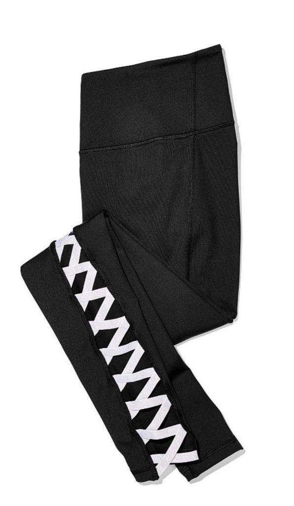 ALTRA NUOVO VICTORIA'S SECRET VSX SPORT pantalone collant incrociato metallizzato s small