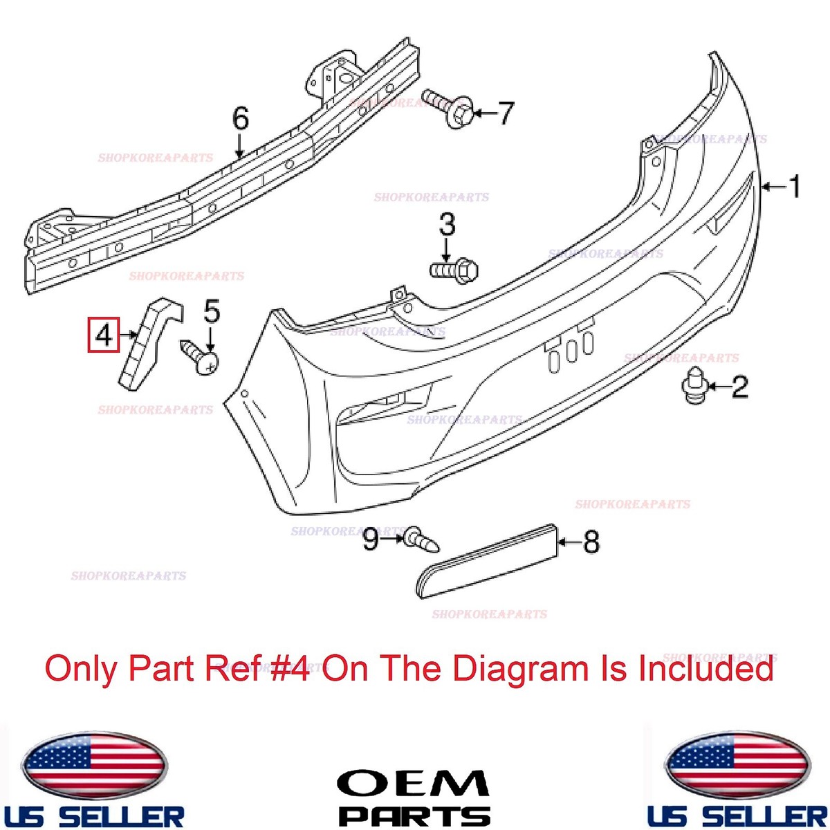 Genuine Mitsubishi Mirage Side Retainer 6410C963 for sale online