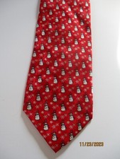 Jos A Bank Red Silk Neck Tie