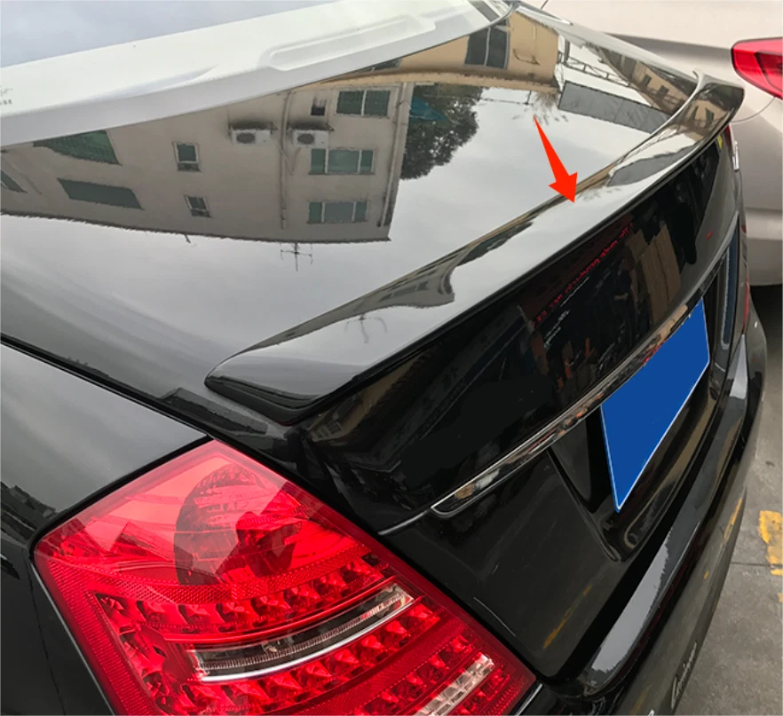FOR MERCEDES S CLASS W221 S500 S550 07-13 GLOSS BLACK REAR TRUNK SPOILER WING - Imagem 3 de 4