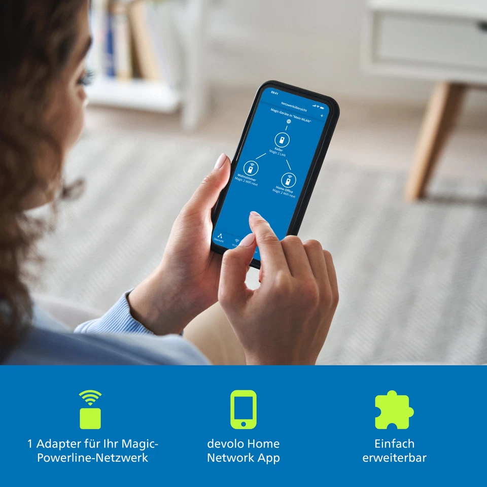 devolo Magic 1 WiFi mini Powerline 1200 Mbps Mesh WLAN Verstärker 1x Adapter - Bild 3 von 4