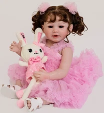 Girl 22" Newborn Full Body Toddler Sweet Vinyl Adorable Infant Reborn Baby Dolls
