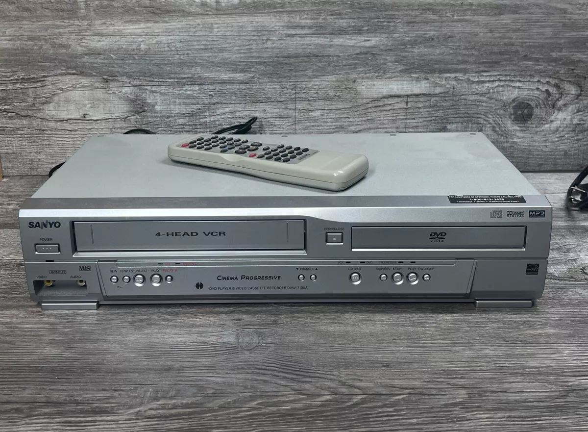 Sanyo DVW-7100A DVD 4 Head VCR Combo Player VHS Recorder - WORKS