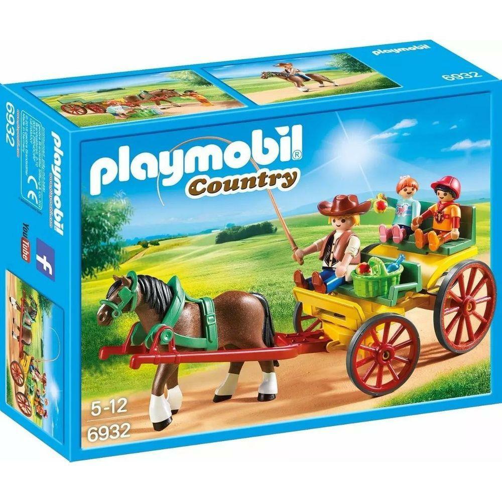Playmobil Country Carriage With Harness 6932 Horses, Pony, Riding