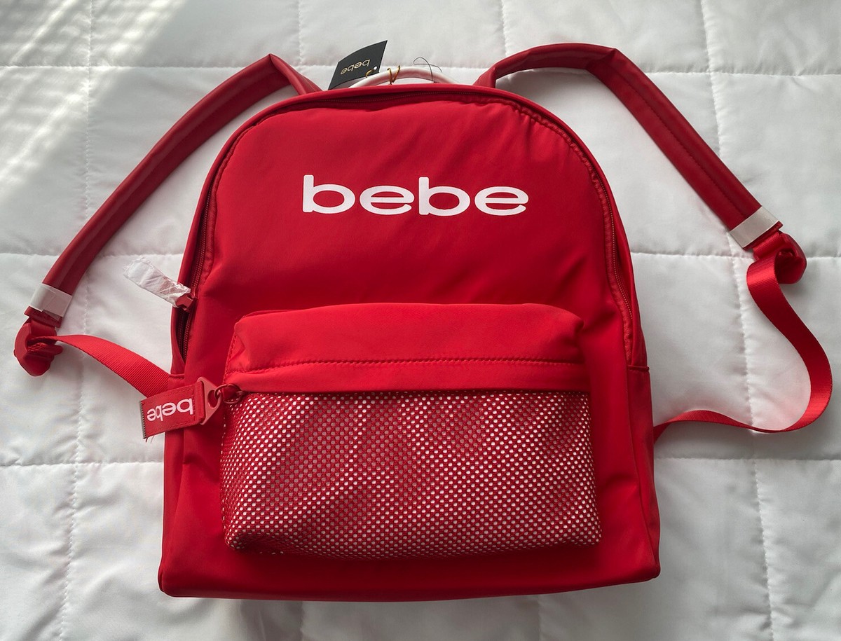 bebe red mini backpack Bebe Red Back Pack NWT