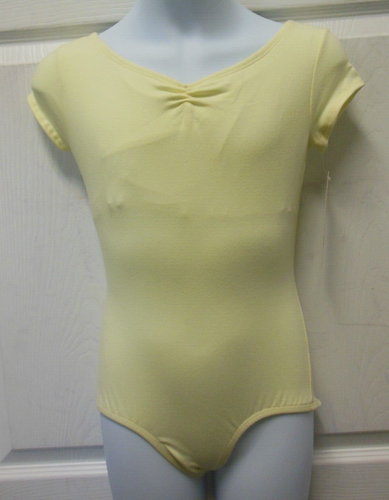 Cap Sleeve Leotard Body Wrappers Cotton Child Sz 12-14 #2723 pinchfront & Back - 第 1/4 張圖片