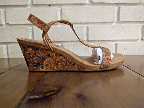 Style&Co. "MULAN FLORAL CORK T-STRAP WEDGE SANDALS SIZE 9M MSRP 49.50 NEW - Picture 11 of 16