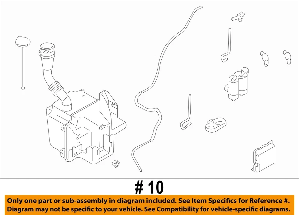 Used Washer Fluid Reservoir fits: 2007 Subaru Forester  Grade A Foto 4 de 4