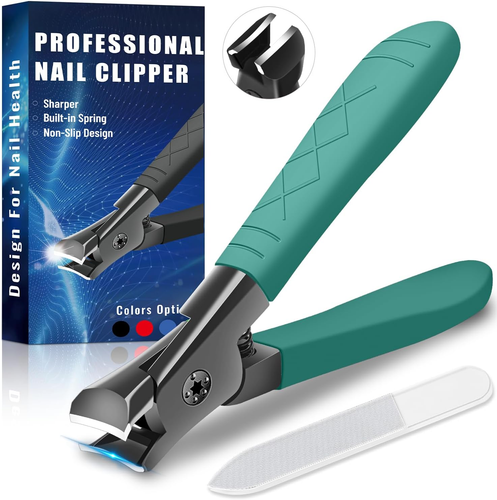Nail Clippers for Men, Toe Nail Clippers for Thick Toenails Acrylic Nail Clipper - Picture 7 of 12
