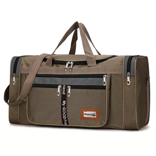 Große Oxford Reisetasche Fitnessstudio 45/60L wasserabweisend Gepäcktasche mit Gurt - Bild 11 von 49