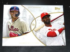 2019 TOPPS DEMAND DYNAMIC DUALS 16 BASE CARD~RHYS HOSKINS & ANDREW MCCUTCHEN #20