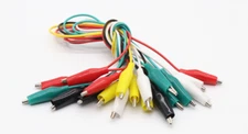 Double-Ended Alligator Crocodile Clip Test Jumper Wire Cable Lead Set 10 Pcs.