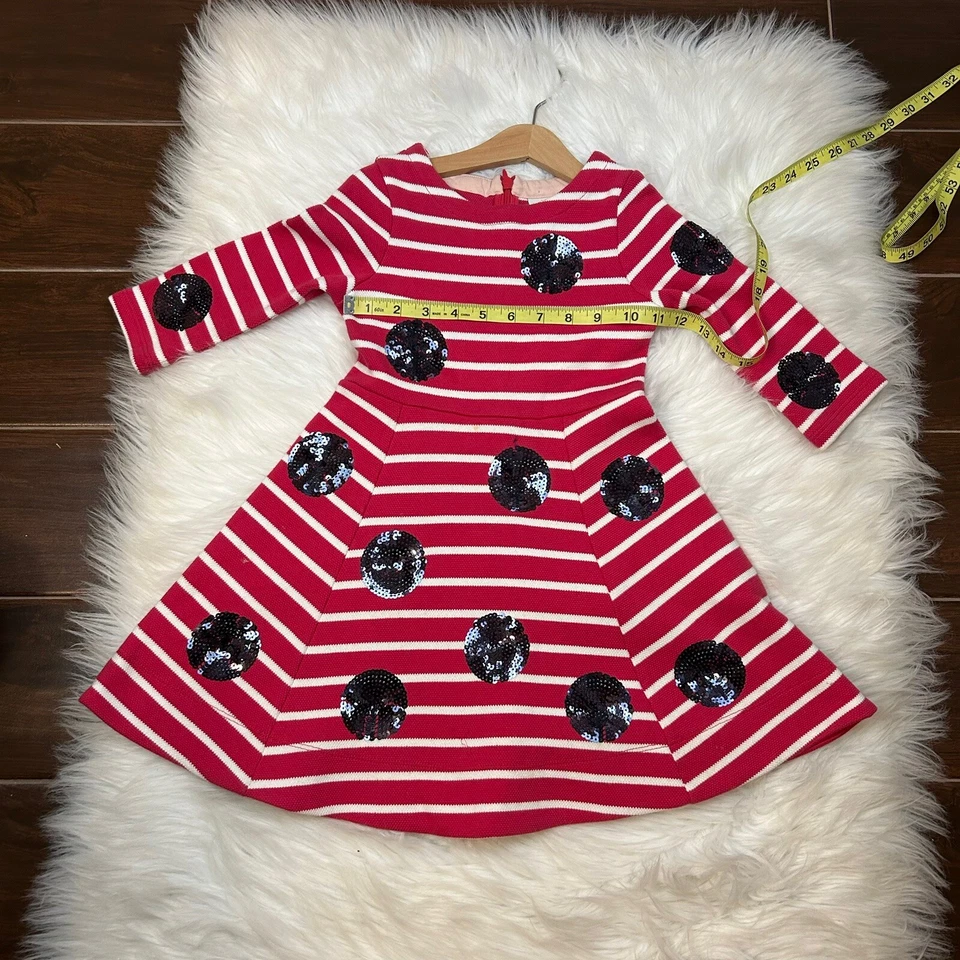 Mini Boden x Roald Dahl Ladybug Dress Size 3-4 Years Stripe Polka Dots Spring - Image 3 of 4