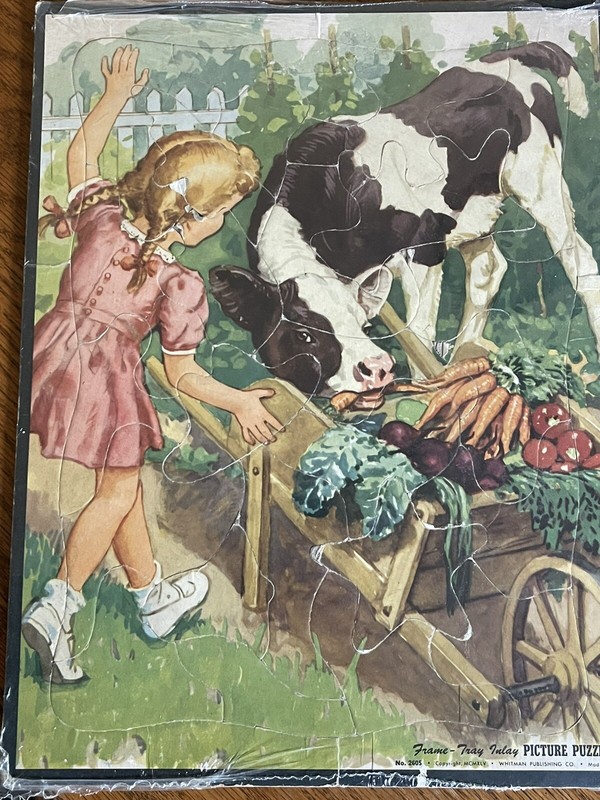 1945 No.2605 Whitman Publishing, Blonde Inlaid Puzzles By JaymarPuzzles 11.5X15”