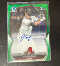 2023 Bowman Draft Sapphire JACK HURLEY 1st Chrome Green Lava Auto #27/99