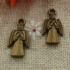 Free Ship 160pcs Antique bronze angel charms 19X10mm L-1108