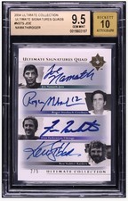 2004 Ultimate Collection Namath Tarkenton Stabler Staubach Quad Auto #/5 BGS 9.5